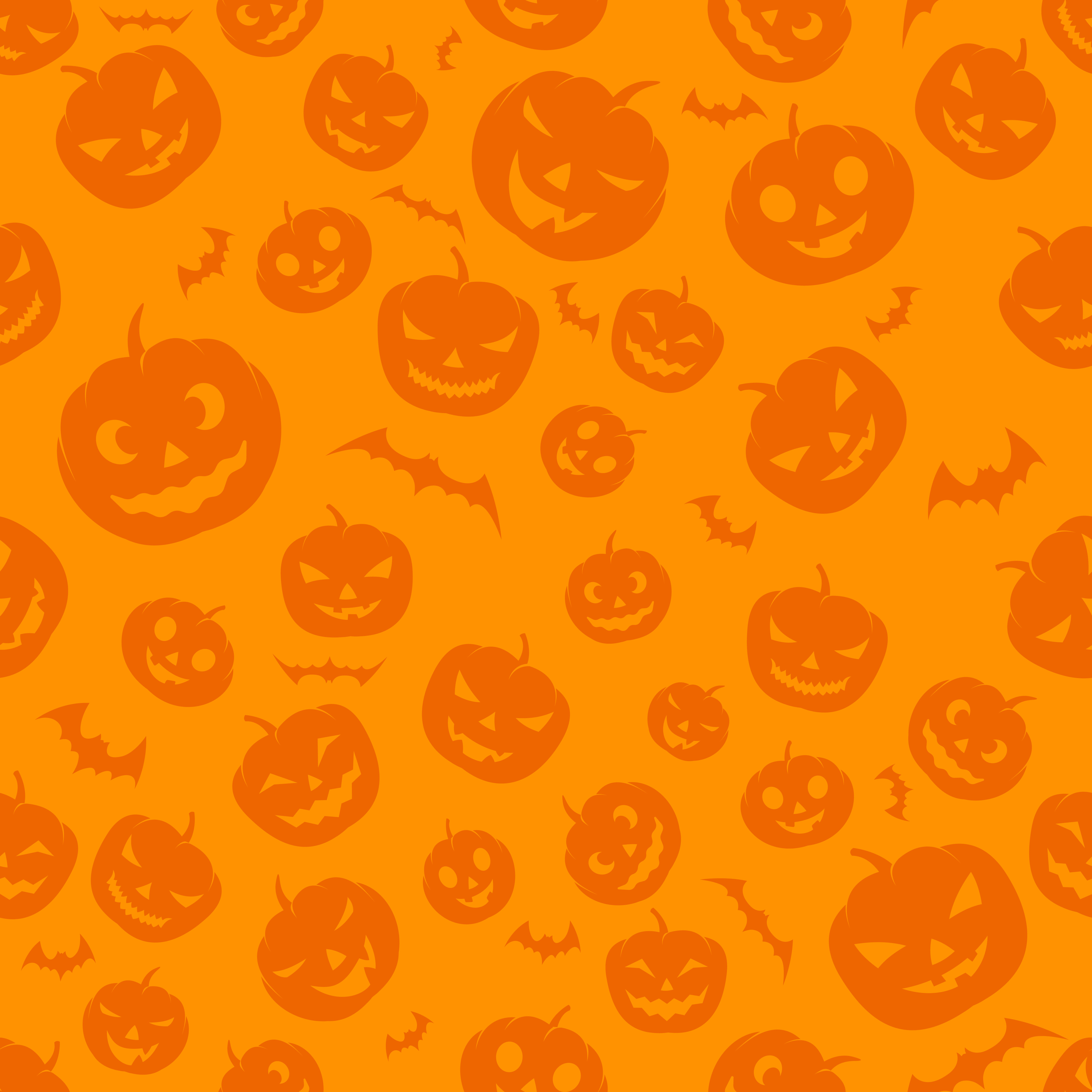 halloween orange sealess pattern